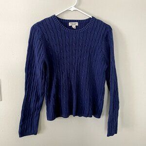 St. John's Bay classic cable knit crewneck comfortable sweater‎ top warm casual